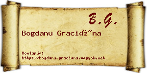 Bogdanu Graciána névjegykártya